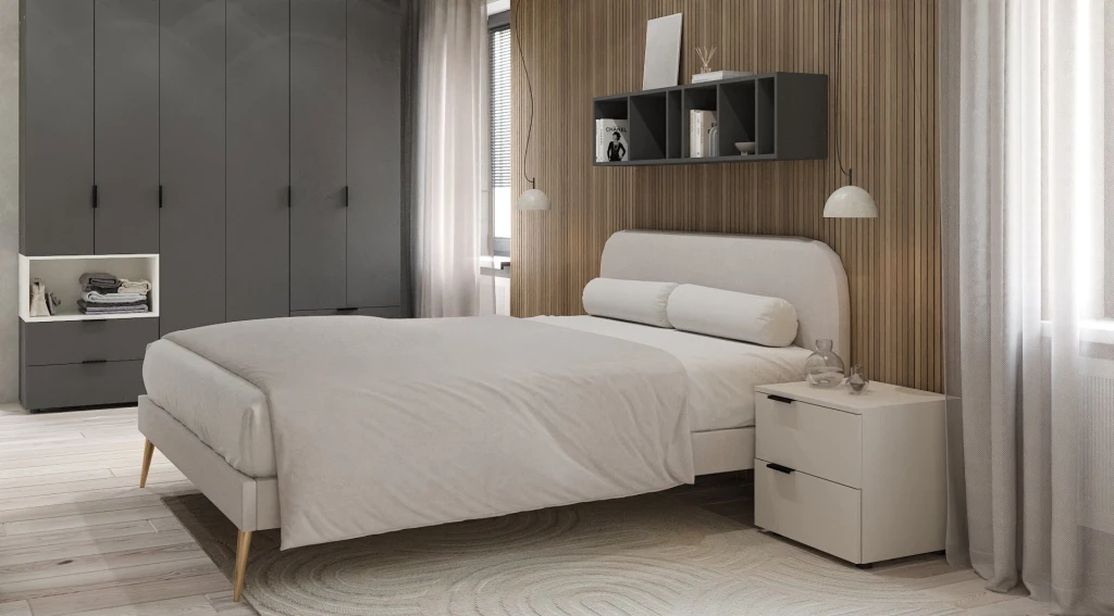 Etajera de perete nex home a032, 1300x220x300 mm, pal, cashmere 4