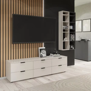 Etajera de perete nex home a032, 1300x220x300 mm, pal, cashmere Thumbnail 3