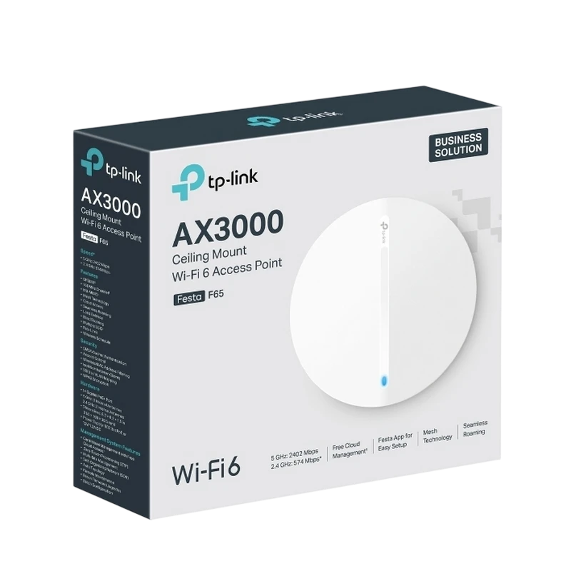 Punct de acces fără fir tp-link festa f65, 2402 mbps, 574 mbps, alb 4