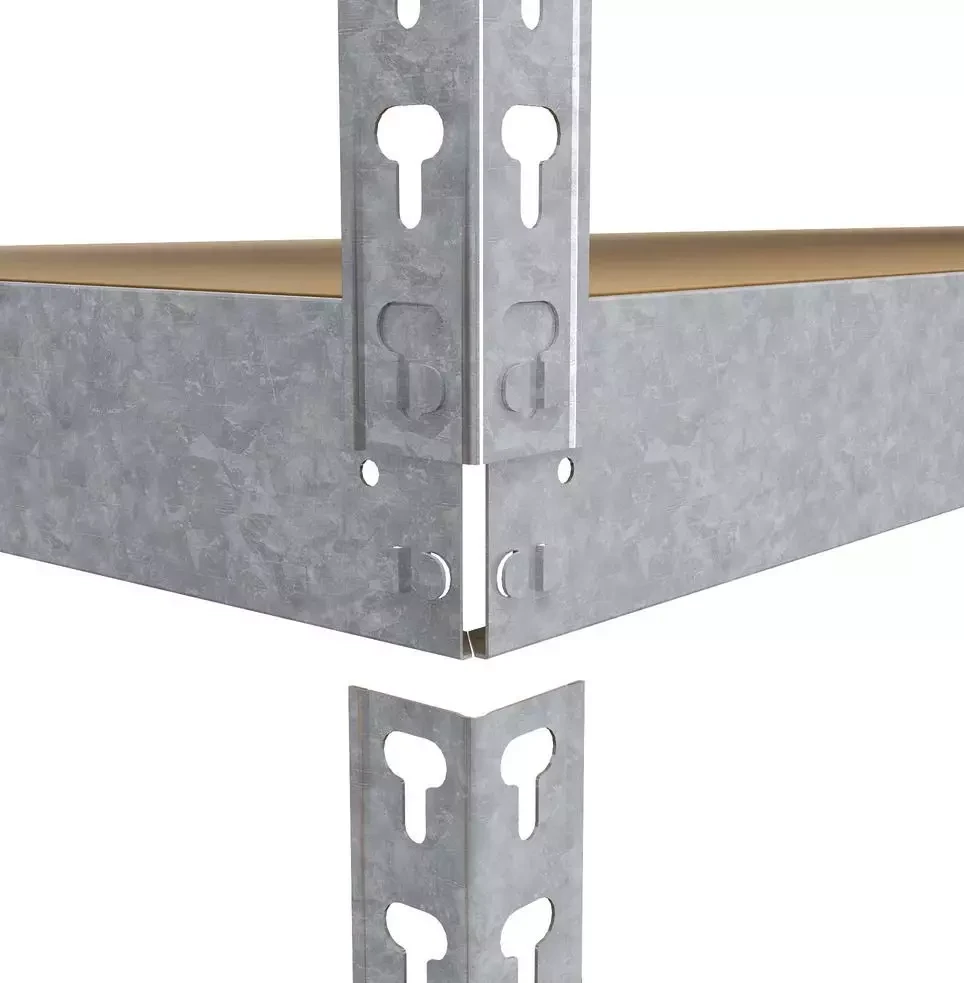 Raft metalic de depozitare nex titan 1800x1600x600 mm, 4 rafturi pal, galvanizat 6