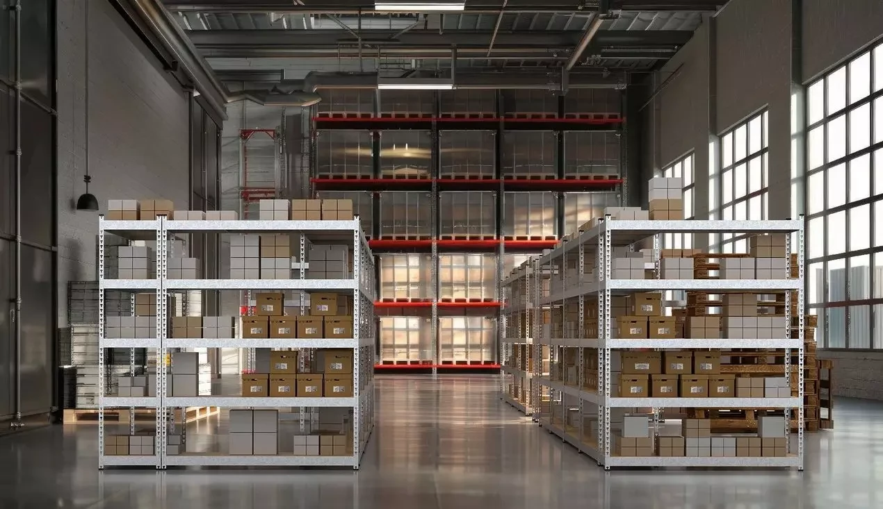 Raft metalic de depozitare nex titan 1800x1200x400 mm, 4 rafturi pal, galvanizat 4