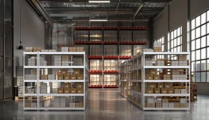 Raft metalic de depozitare nex titan 1800x1200x400 mm, 4 rafturi pal, galvanizat Thumbnail 4