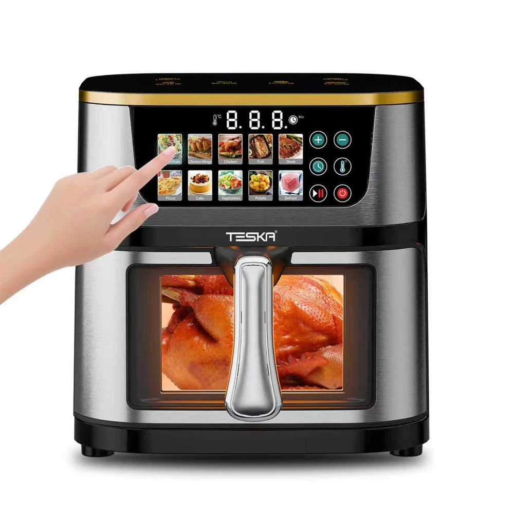 Teska air fryer tk-21s-3, transparent window, 10l, 1400w, steel 2