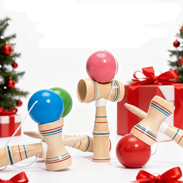 Joc de îndemânare kendama, 17 x 5 x 7 cm, 4 modele 7