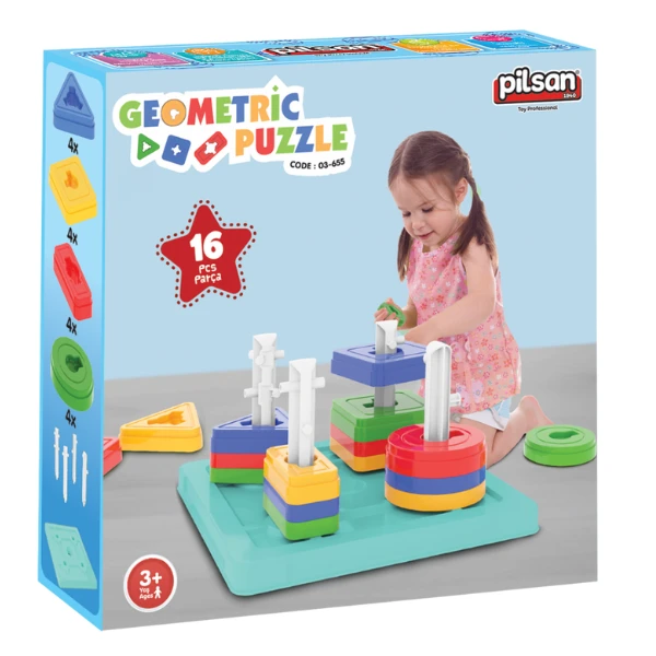 Joc educativ geometric, 16 elem. 3