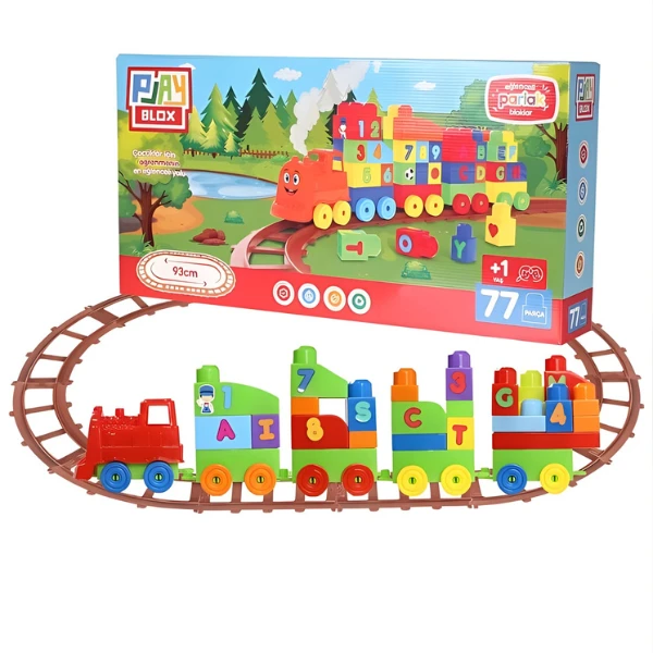 Set de construcție "tren", 77 piese 8