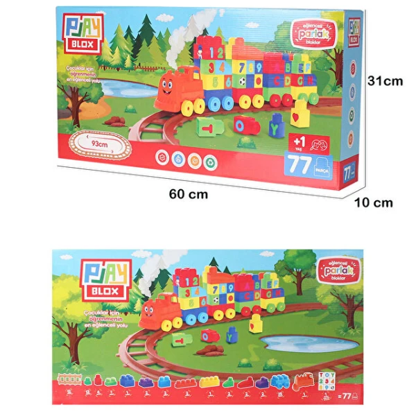 Set de construcție "tren", 77 piese 7