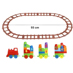 Set de construcție "tren", 77 piese