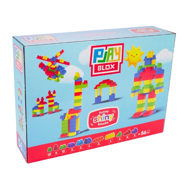 Set de construcție cu blocuri strălucitoare "play blox", 56 piese 4