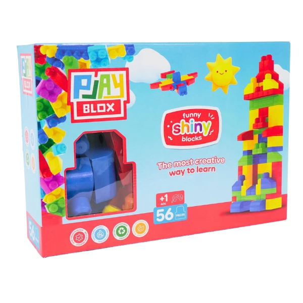 Set de construcție cu blocuri strălucitoare "play blox", 56 piese 3