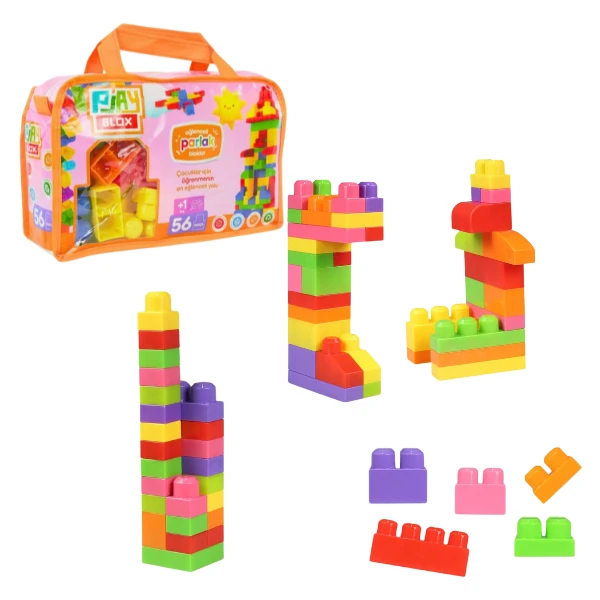 Set de construcție cu blocuri strălucitoare "play blox", 56 piese 2