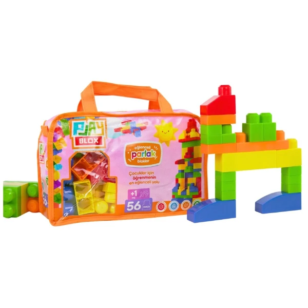 Set de construcție cu blocuri strălucitoare "play blox", 56 piese 9