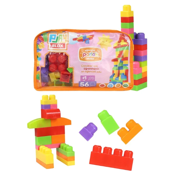 Set de construcție cu blocuri strălucitoare "play blox", 56 piese 4
