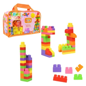 Set de construcție cu blocuri strălucitoare "play blox", 56 piese
