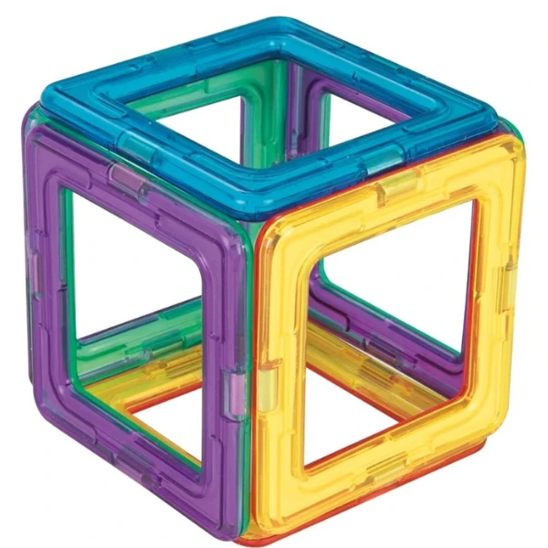 Set de construcții magnetic "magneți colorați", 30 buc. 4
