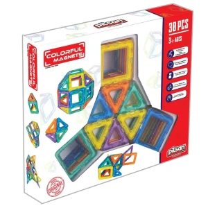 Set de construcții magnetic "magneți colorați", 30 buc. Thumbnail 3