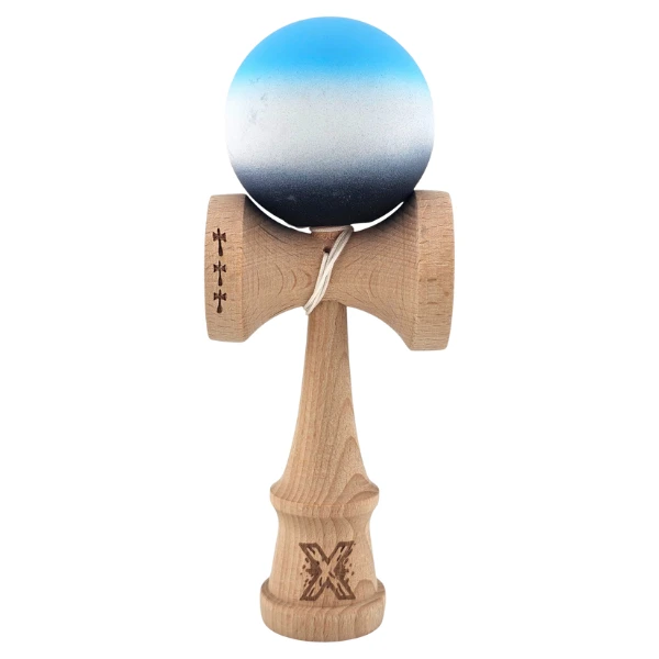 "kendama x original", profesionala, flippy, rulment metalic, ața 55 cm, cupe mari, 7 x 6 x 18 cm, gradient albastru 2
