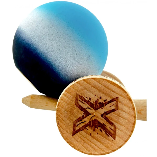 "kendama x original", profesionala, flippy, rulment metalic, ața 55 cm, cupe mari, 7 x 6 x 18 cm, gradient albastru 8