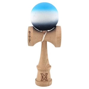 "kendama x original", profesionala, flippy, rulment metalic, ața 55 cm, cupe mari, 7 x 6 x 18 cm, gradient albastru Thumbnail 2