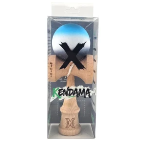 "kendama x original", profesionala, flippy, rulment metalic, ața 55 cm, cupe mari, 7 x 6 x 18 cm, gradient albastru Thumbnail 3