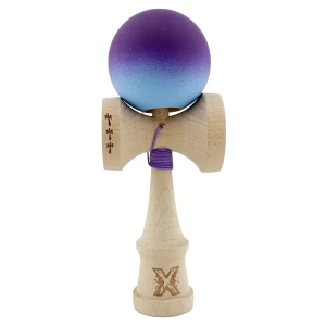 "kendama flippy x original", rulment metalic, ața 55 cm, cupe mari, 7 x 6 x 18 cm, gradient violet-albastru Thumbnail 3