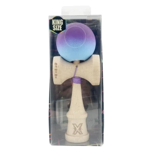 "kendama flippy x original", rulment metalic, ața 55 cm, cupe mari, 7 x 6 x 18 cm, gradient violet-albastru Thumbnail 4