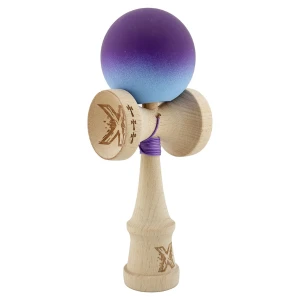 "kendama flippy x original", rulment metalic, ața 55 cm, cupe mari, 7 x 6 x 18 cm, gradient violet-albastru Thumbnail 5
