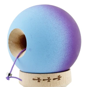 "kendama flippy x original", rulment metalic, ața 55 cm, cupe mari, 7 x 6 x 18 cm, gradient violet-albastru Thumbnail 6