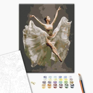 Pictură pe numere 40x50 cm (fără cutie)  –  balerină în zbor Thumbnail 2