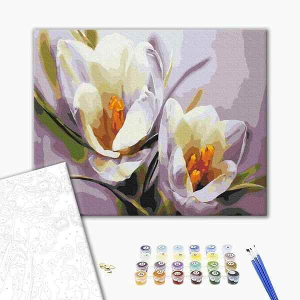 Pictură pe numere 40*50 cm (în cutie) – crocuși 2