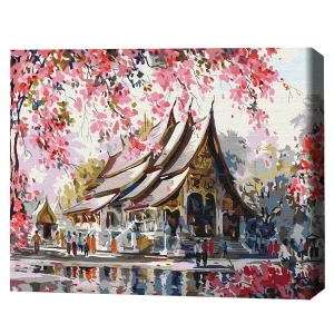 Pictură pe numere 40*50 cm (în cutie) – templu thailandez