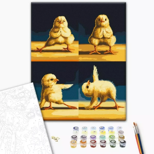 Pictură pe numere 40*50 сm (fără cutie)  – puiul - yoga 2 3