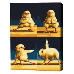 Pictură pe numere 40*50 сm (fără cutie)  – puiul - yoga 2 Thumbnail 2