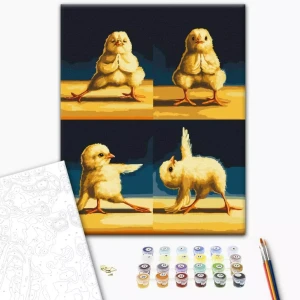 Pictură pe numere 40*50 сm (fără cutie)  – puiul - yoga 2 Thumbnail 3