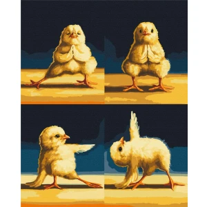 Pictură pe numere 40*50 сm (fără cutie)  – puiul - yoga 2 Thumbnail 4