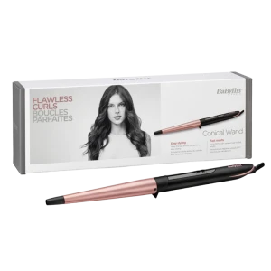 Ondulator de păr babyliss conical wand c454e, negru | roz Thumbnail 9