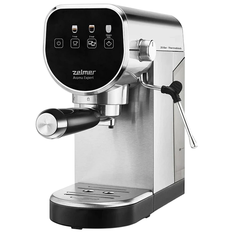 Cafetiera manuala zelmer zcm7300, 1360w, oțel inoxidabil 2
