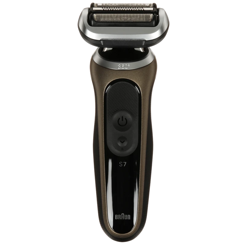 Электробритва мужская braun 72-c1200s, черный | золотистый 6
