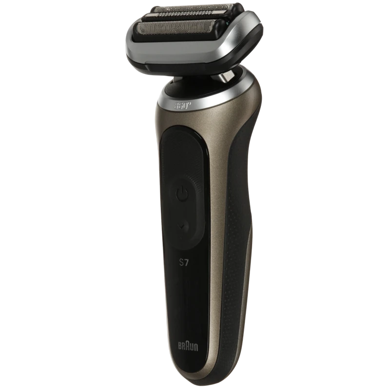 Электробритва мужская braun 72-c1200s, черный | золотистый 5