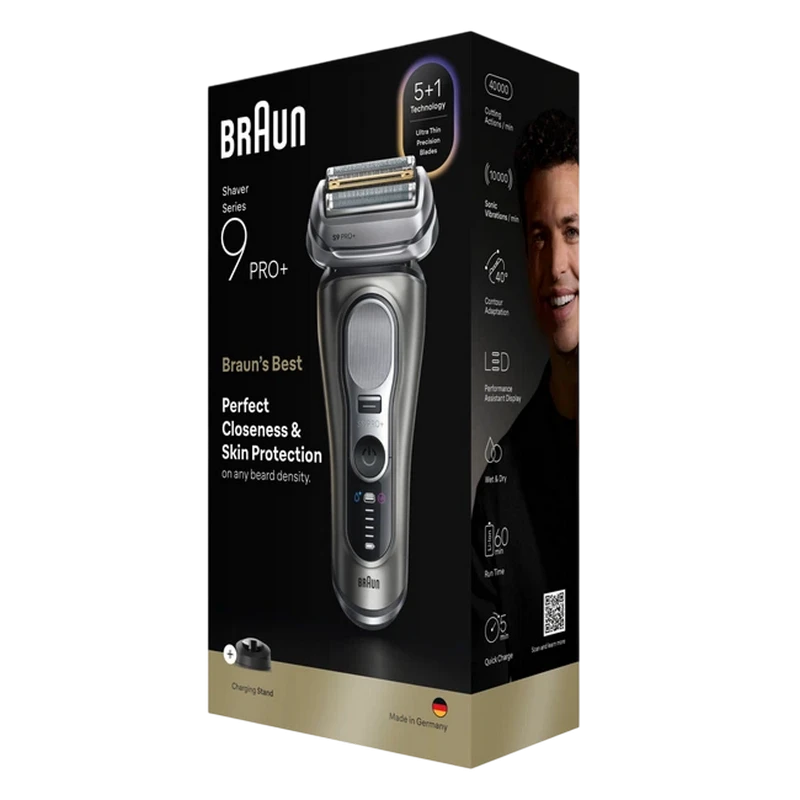 Электробритва мужская braun series 9 pro+ 9615s, серебристый 4