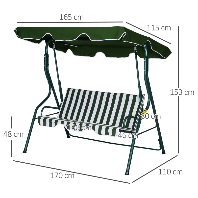 Balansoar rodos (verde cu dungi albe) 3