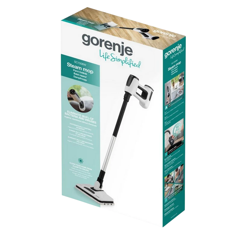 Aparat de curățat cu abur gorenje sc1506w, alb 6