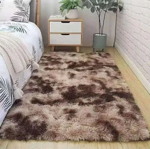 Пушистый ковер 120x160см тёмно коричневый