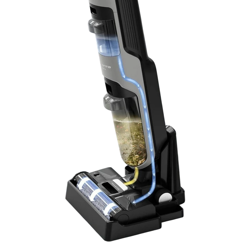 Вертикальный пылесос rowenta x-clean 4 gz5035wo, чёрный | серебристый 5