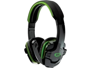 Headset gaming esperanza raven egh310g, green, 2x mini jack 3.5mm, drivers 40mm, volume control, cable length 2m, weight 220g Thumbnail 2