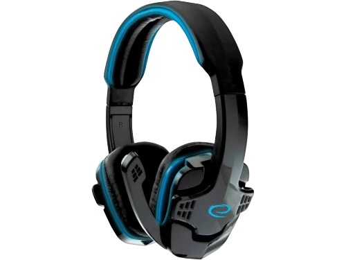 Headset gaming esperanza raven egh310b, black/blue, 2x mini jack 3.5mm, drivers 40mm, volume control, cable length 2m, weight 220g 2
