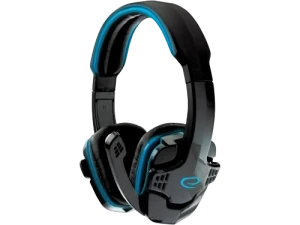 Headset gaming esperanza raven egh310b, black/blue, 2x mini jack 3.5mm, drivers 40mm, volume control, cable length 2m, weight 220g Thumbnail 2
