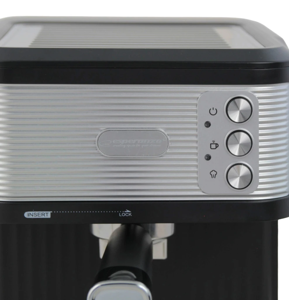 Coffee maker esperanza caturra ekc011, 1,8l, 850w, 20 bar, espresso machine, built-in milk frother for cappuccino and latte, cup-warming system, adjus 4