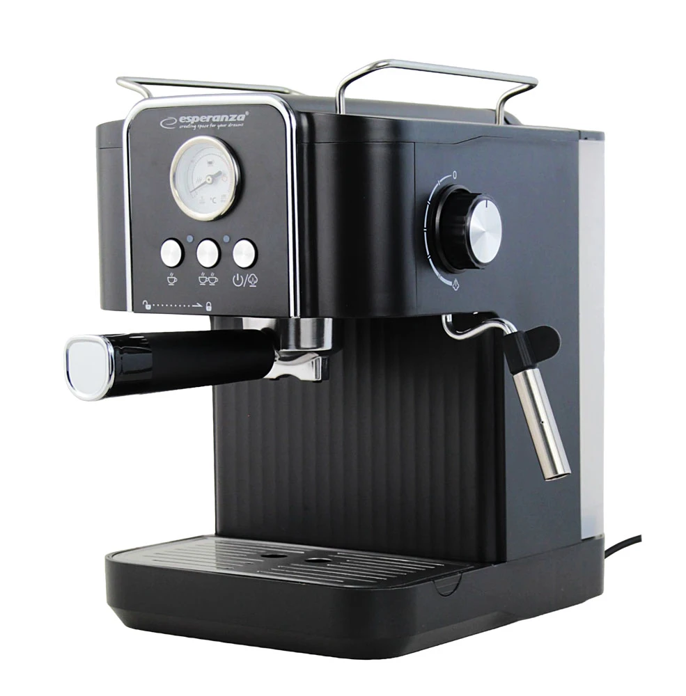 Coffee maker esperanza excelsa ekc010, 1,8l, 850w, 20 bar, espresso machine, built-in milk frother for cappuccino and latte, cup-warming system, tempe 12