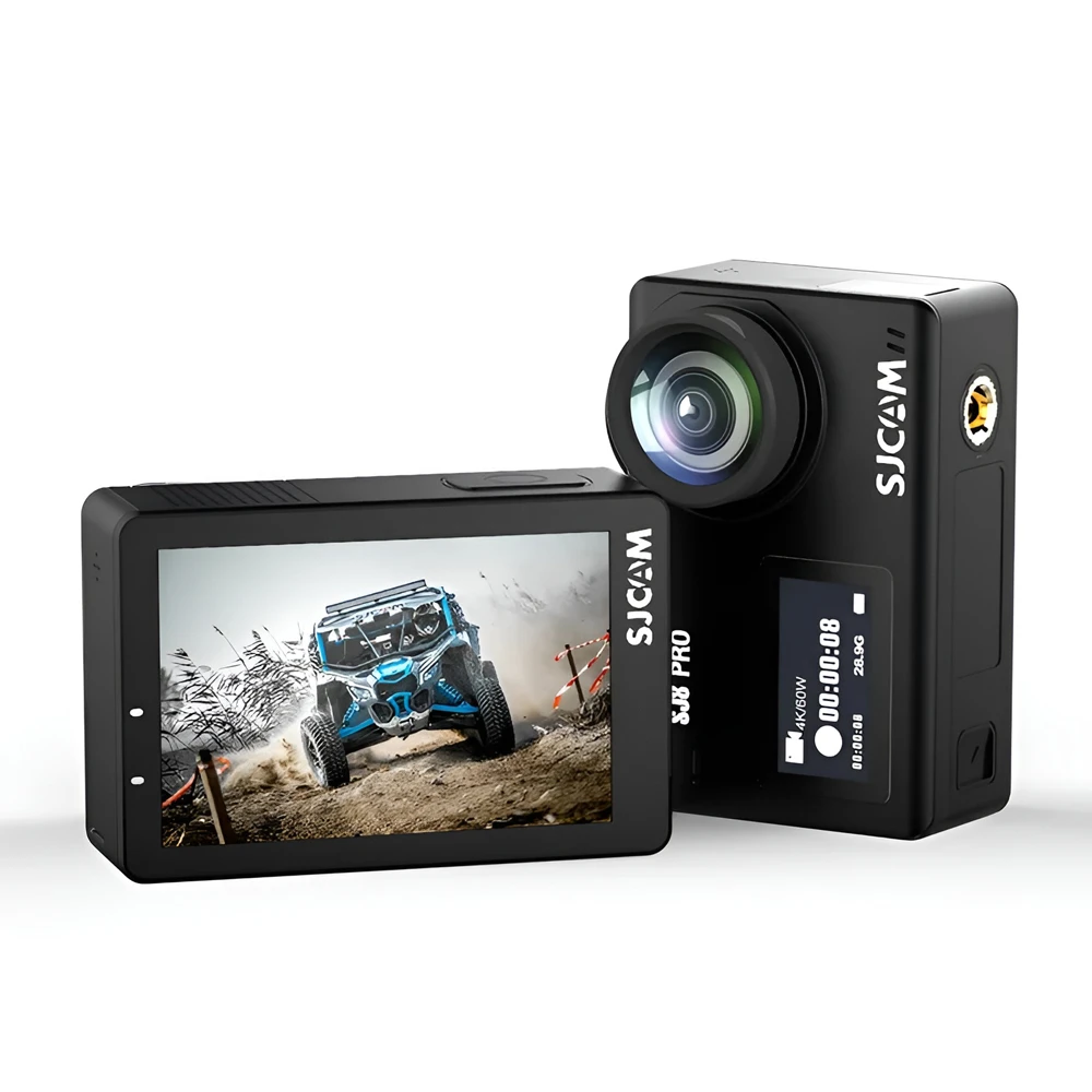 Sjcam action camera sj8 pro, sixaxis gyro stabilizer, waterproof case, 4k60fps, battery: 1200mah, wifi: 5ghz, 2.4ghz, black 3